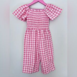 Primark Pink Checkered Kids Jumpsuit
